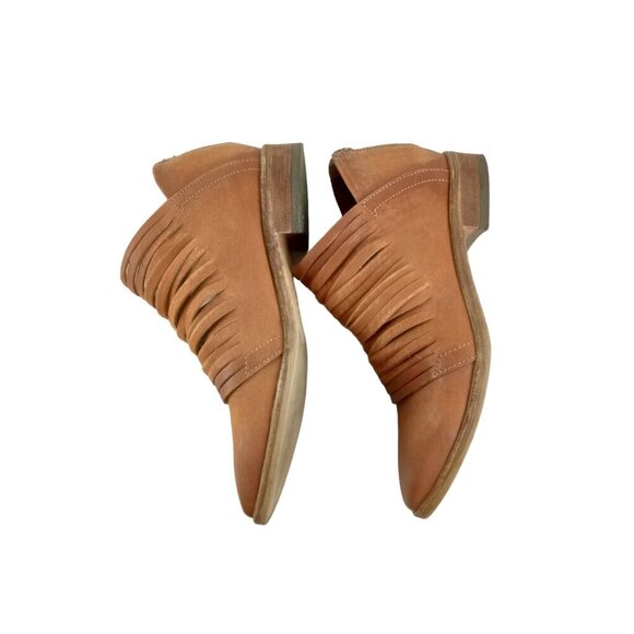 Free People Womens Boots Brown Lost Valley Ankle Bootie Leather Pointed Toe 7.5 - Picture 4 of 9